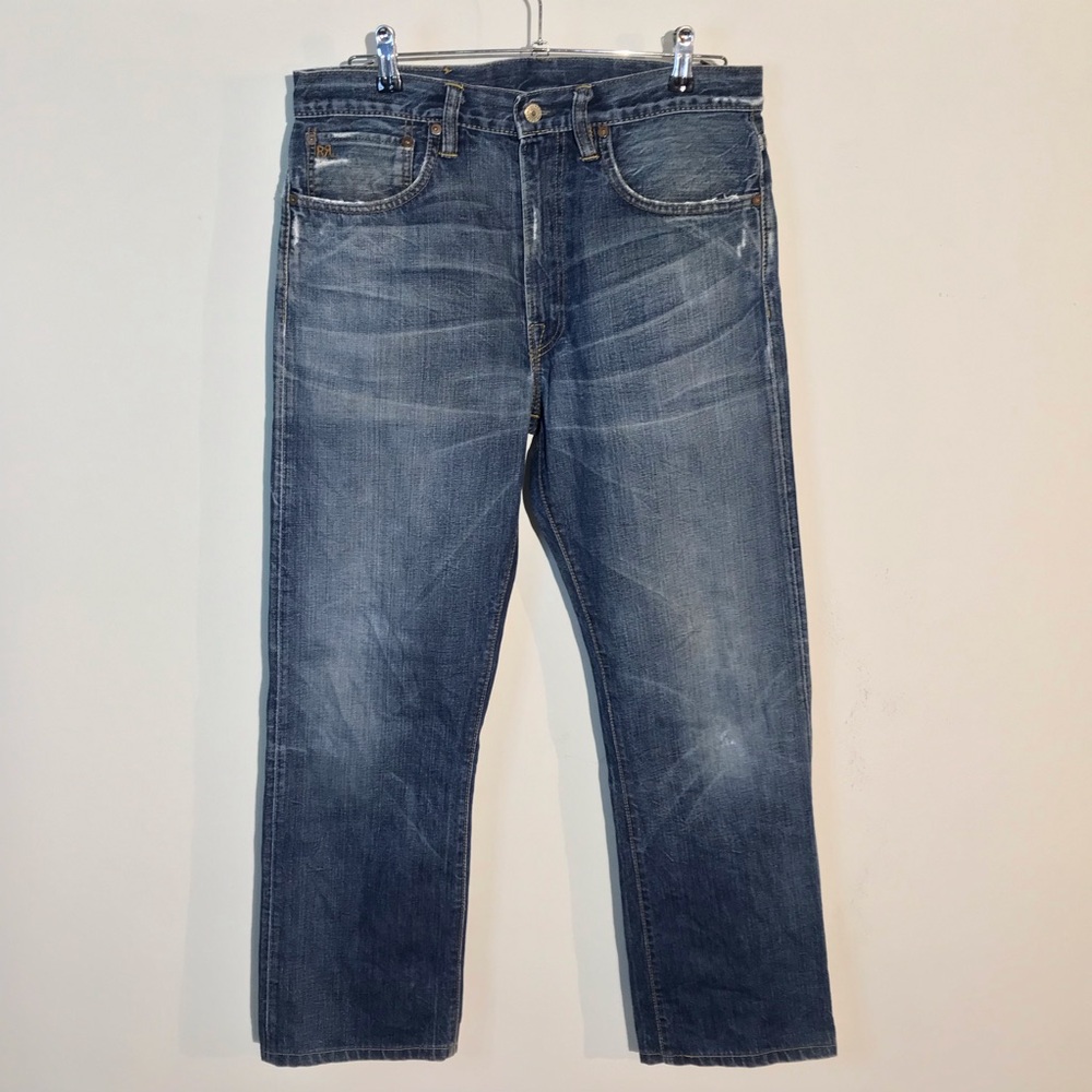 RRL Double RL Men’s Jeans 34x28 (non Selvedge) zip fly factory distresssed